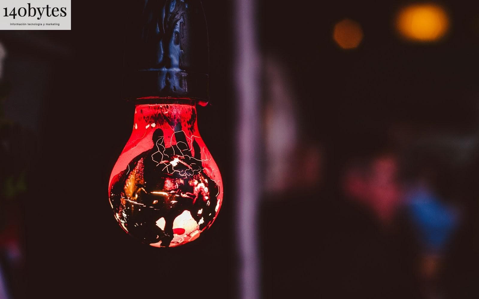 hanged red and black light bulb
