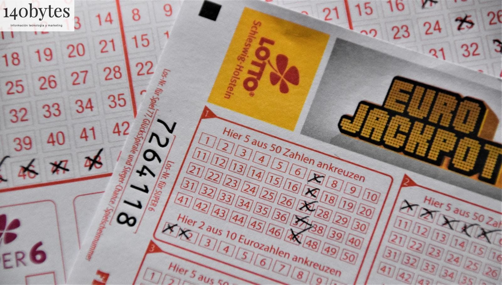 boleto de loteria marcado